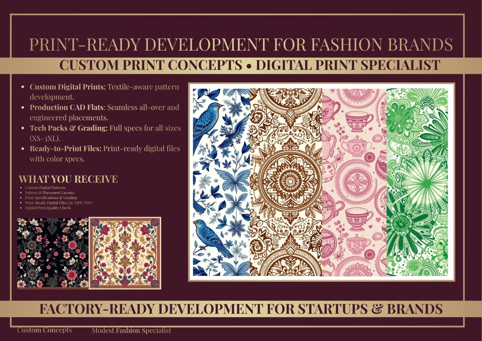 Custom Seamless Textile Patterns for Fashion Brands