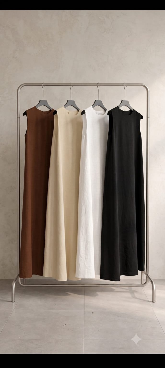 Sleeveless slip edit
